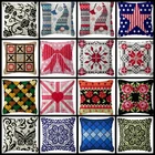 Винтажная наволочка с защелкой, наволочка, холщовая наволочка, вязанная крючком, наволочка с вышивкой, наволочка с защелкой, Набор вязаных подушек с узлом