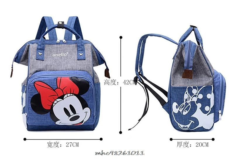 Disney Travel Diaper Bag Waterproof Stroller For Mom Baby Mummy Backpack Nappy Minnie Mickey Mouse Handbag | Багаж и сумки