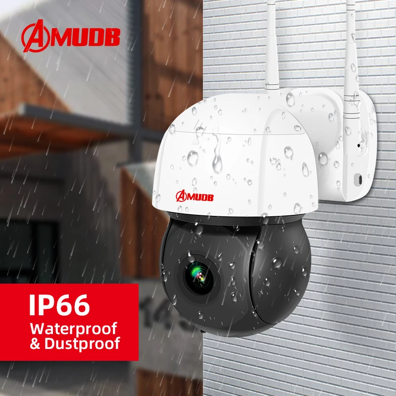 

AMUDB 3MP PTZ 4X Zoom Wifi IP Camera Auto Tracking ONVIF Security CCTV Camera Audio AI Human Detection Outdoor Wireless Cam