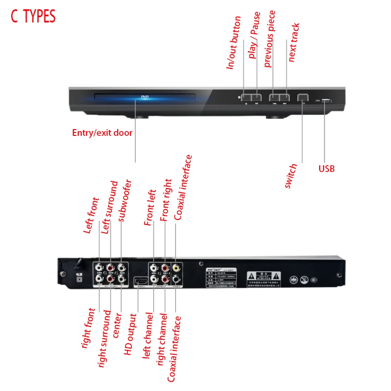 KYYSLB 220 В 11 Вт~ 19 Вт SA211 домашний dvd-плейер vcd плеер Cd HD дети Blu-Ray фильм Evd плеер положить диск игровой диск детский планште для чтения