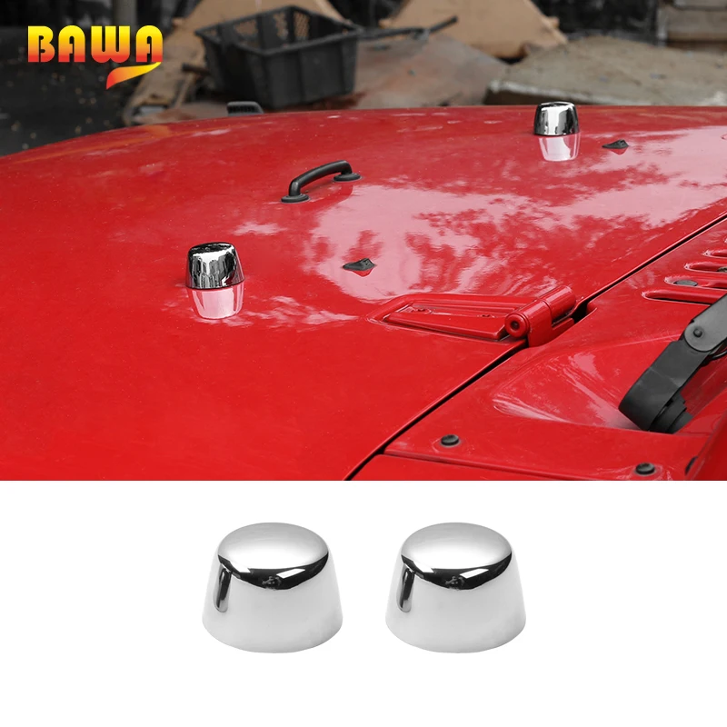 

BAWA Car Stickers for Wrangler JK ABS Car Exterior Front Engine Hood Decoration Stickers for Jeep Wrangler JK 2007-2017