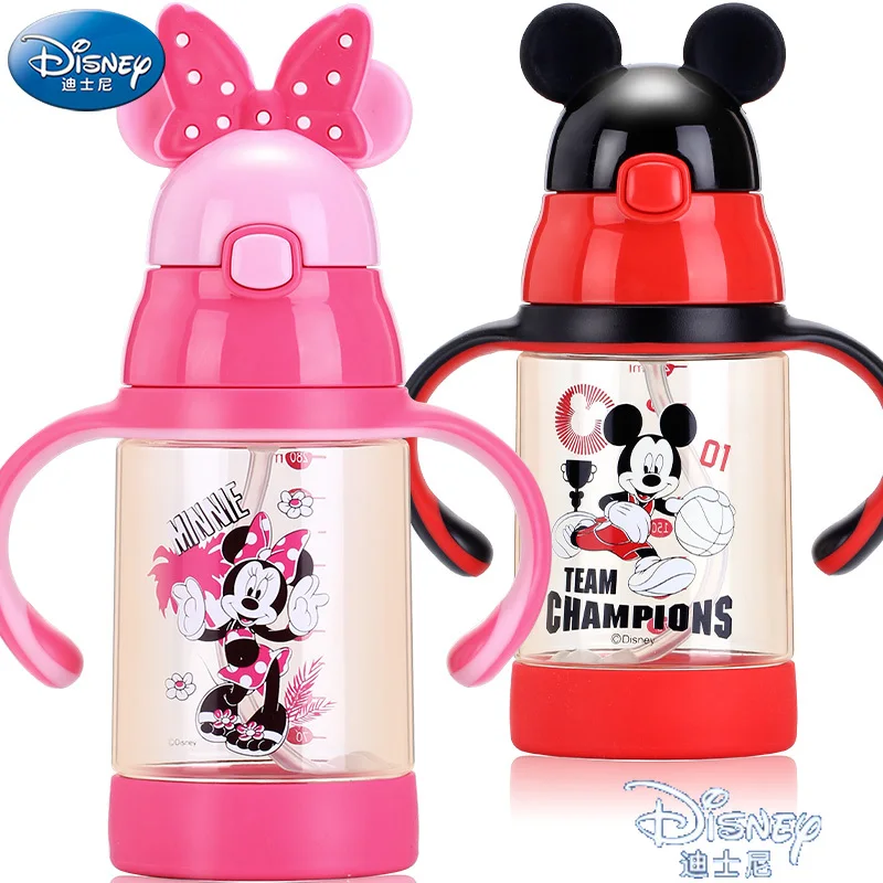 

500ml Disney BPA Free Safe Leakproof Straw 3D Mickey Minnie Cartoon Kids Camping Drinking Baby Space Bottle Straw Type