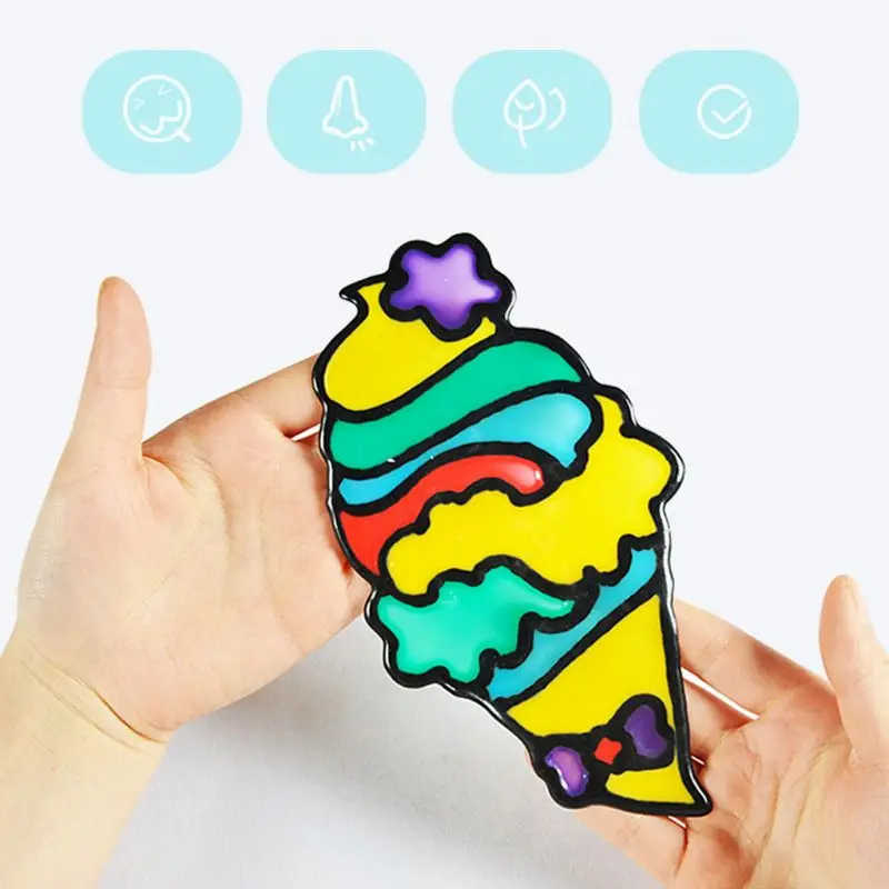 

Kids DIY Drawing Toys Cartoon Glue Tempera Painting Kindergarten Educational Art Y4UD