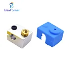 Нагревательный блок V6 0,4-1,75 мм, насадка M67 * 22 мм, защитный силиконовый чехол для защиты горла, Теплоизоляционный чехол для 3D-принтера E3D V6 Hot End.