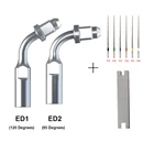 Комплект для уборки эндонтической системы включает эндоскопический наконечник ED1, ED2, файл NiTi и ключ для скалера SATELEC и Woodpecker DTE для очистки корневого канала