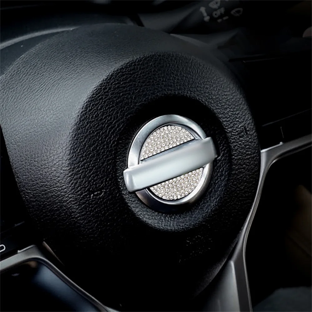Автомобильное рулевое колесо Стразы кристаллическая эмблема наклейка Bling Diamond