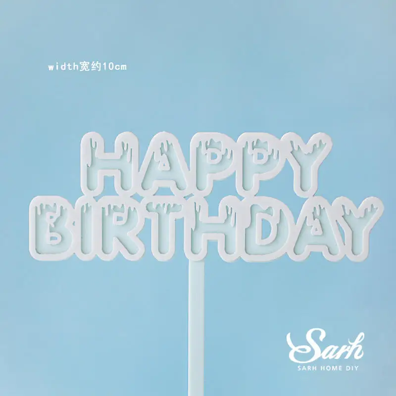 2pc birthday B Розовый синий качающаяся голова мышь украшение сердце ветряная мельница кисточкой облака Топпер для торта «С Днем Рождения» вечерние принадлежности для выпечки подарки - Цвет: 2pc birthday B
