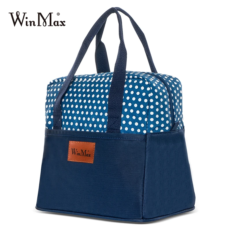 Winmax модные переносные термосумки с принтом в горошек для обедов