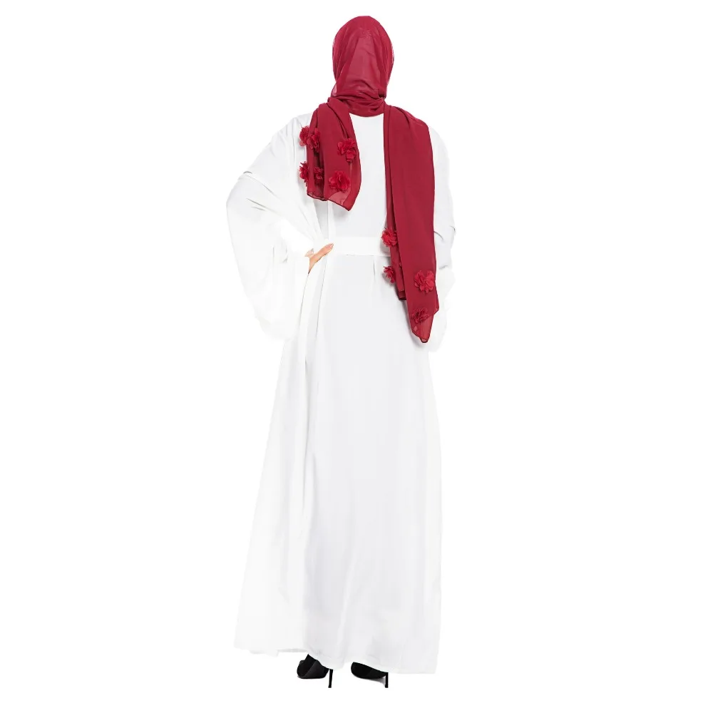 Элегантное мусульманское Открытое платье abaya Макси кардиган кимоно для вечеринок длинные халаты Jubah Ближний Восток Eid Рамадан Арабский исламский