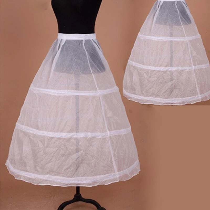 

Elastic Waist 3-Hoops Ball Wedding Dress Petticoat White Cheap bride petticoat 2019 Elastic Waist 3-Hoops Ball Wedding Dress
