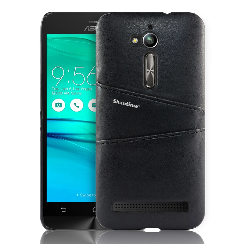 Black Для Asus Zenfone GO ZB500KL из искусственной кожи чехол для AsusZenfone Go ZB551KL Zenfone Go ZB452KG визитная карточка чехол для телефона - Цвет: Black
