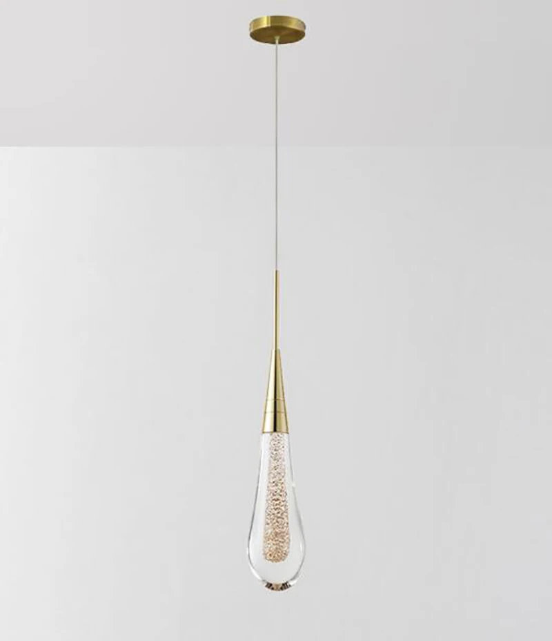 Креативный подвесной светильник в форме капли воды роскошные стеклянные