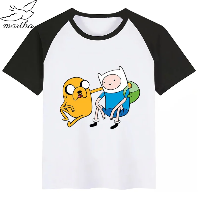 Adventure Time/Одежда для маленьких мальчиков детская футболка с забавным рисунком