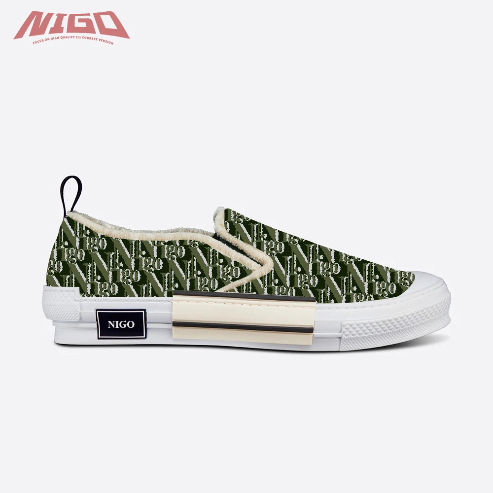 

Кроссовки без шнуровки NIGO 21ss, повседневная обувь с косым ковриком # nigo3263