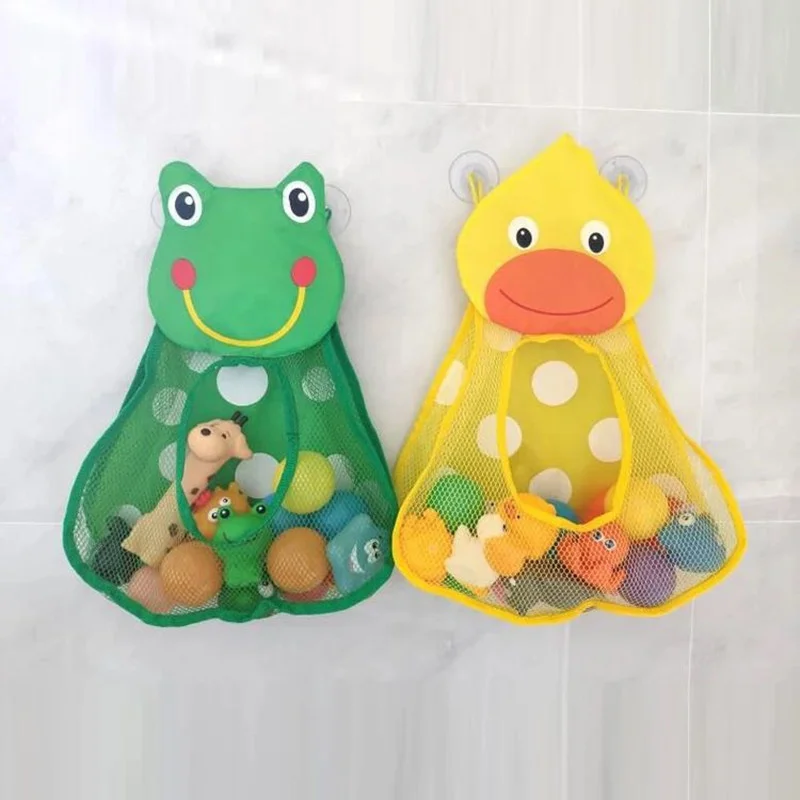 

Baby shower toys little duck storage mesh with strong suction bag net bathroom organizer