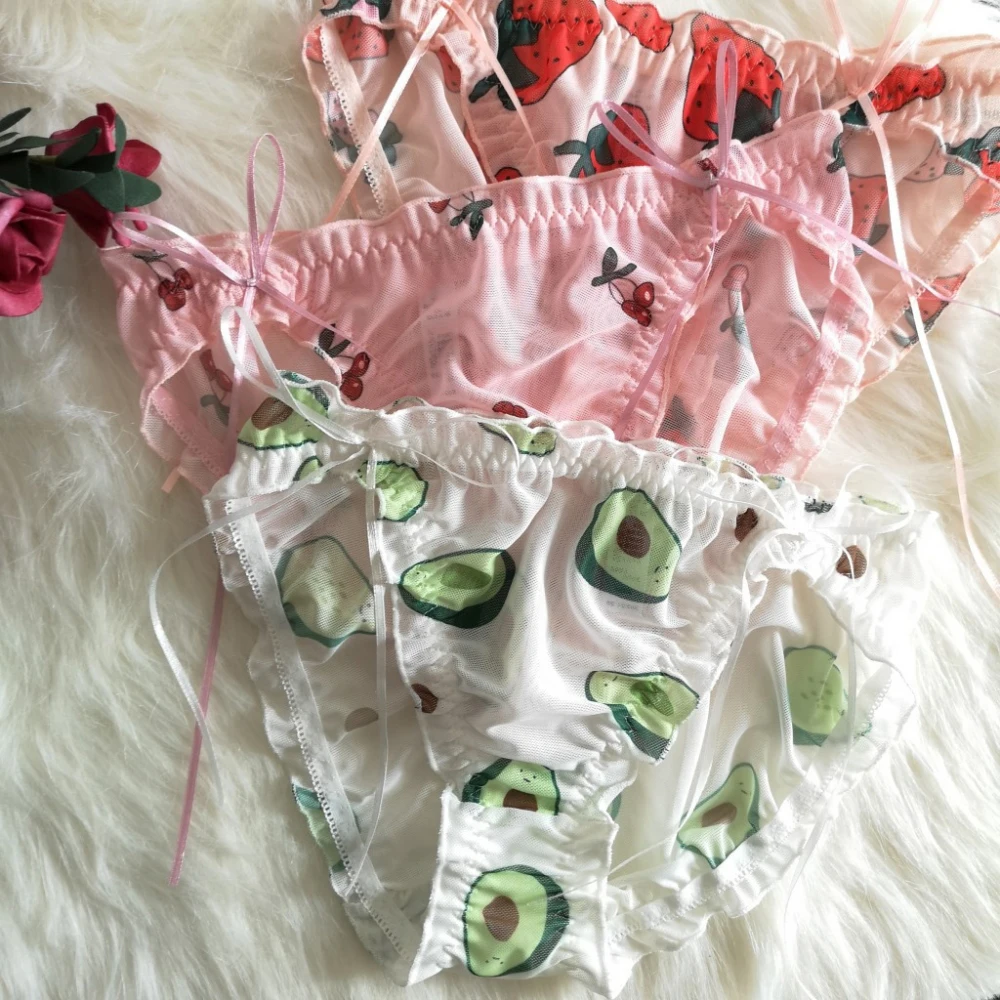 Корейские бесшовные трусики с фруктами авокадо женское сексуальное нижнее белье