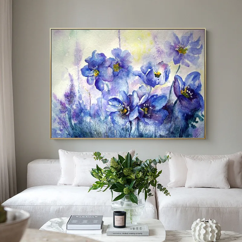 

Modern Abstract Flower In A Vase Orchid Canvas Painting Wall Art Picture Poster for Living Room Decoration Home Decor Cuadros