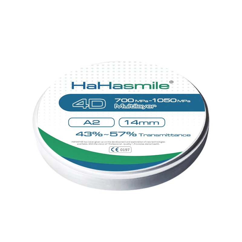 Многослойный фиксированный блок циркония HaHasmile 4D 98-A2 стоматологический