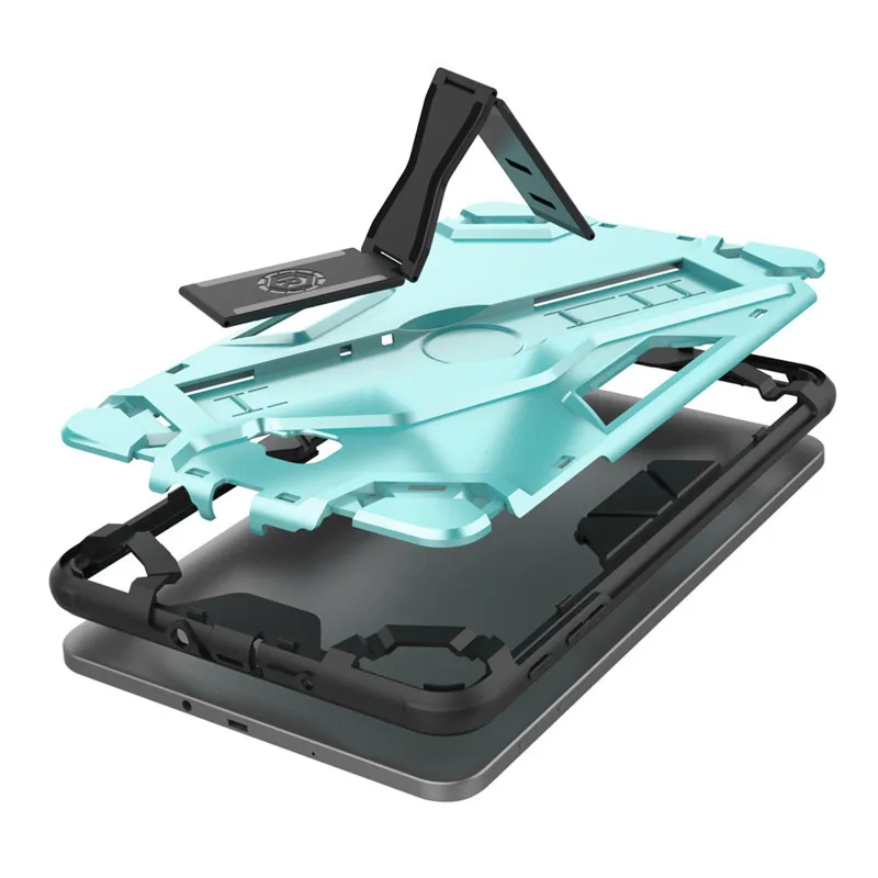 Armor TPU+PC Combine Hand Strap Escort Cover Kickstand Funda Case For Samsung Galaxy Tab A 10.1 T585 T580 SM-T580 SM-T585 T580N on - Чехол с ремешком на руку, подставкой и защитой Armor TPU+PC для Samsung Galaxy Tab A 10.1 T585 T580 SM-T580 SM-T585 T580N.