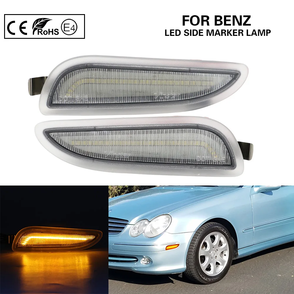 Передний светодиодный габаритный фонарь W209 с прозрачными линзами для Benz CLK55 AMG