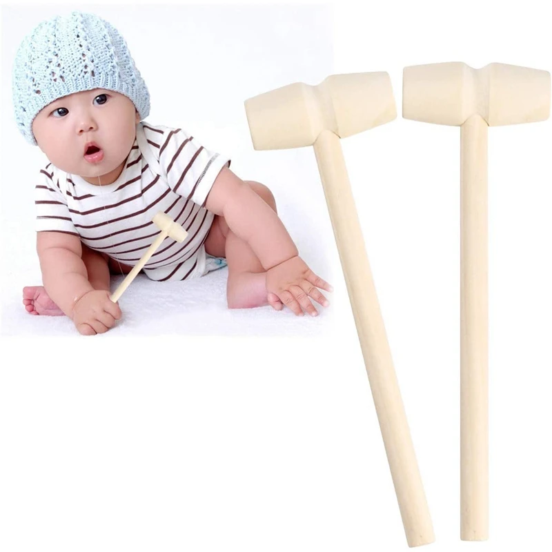 

24 Pieces Wooden Crab Mallet Seafood Shellfish Wood Cracker Mini Wood Hammer Shell Cracker for Seafood Lobster Tool