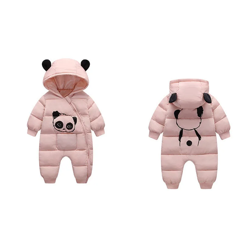 2019 Snowsuit Baby clothes Snow wear Cotton Padded One Piece Warm Outerwear Overalls Romper Kids Winter Jumpsuit Newborn Parkas | Детская