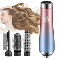 4 in 1 hair dryer hot air brush styler and volumizer hair straightener curler comb roller one step electric ion blow dryer brush