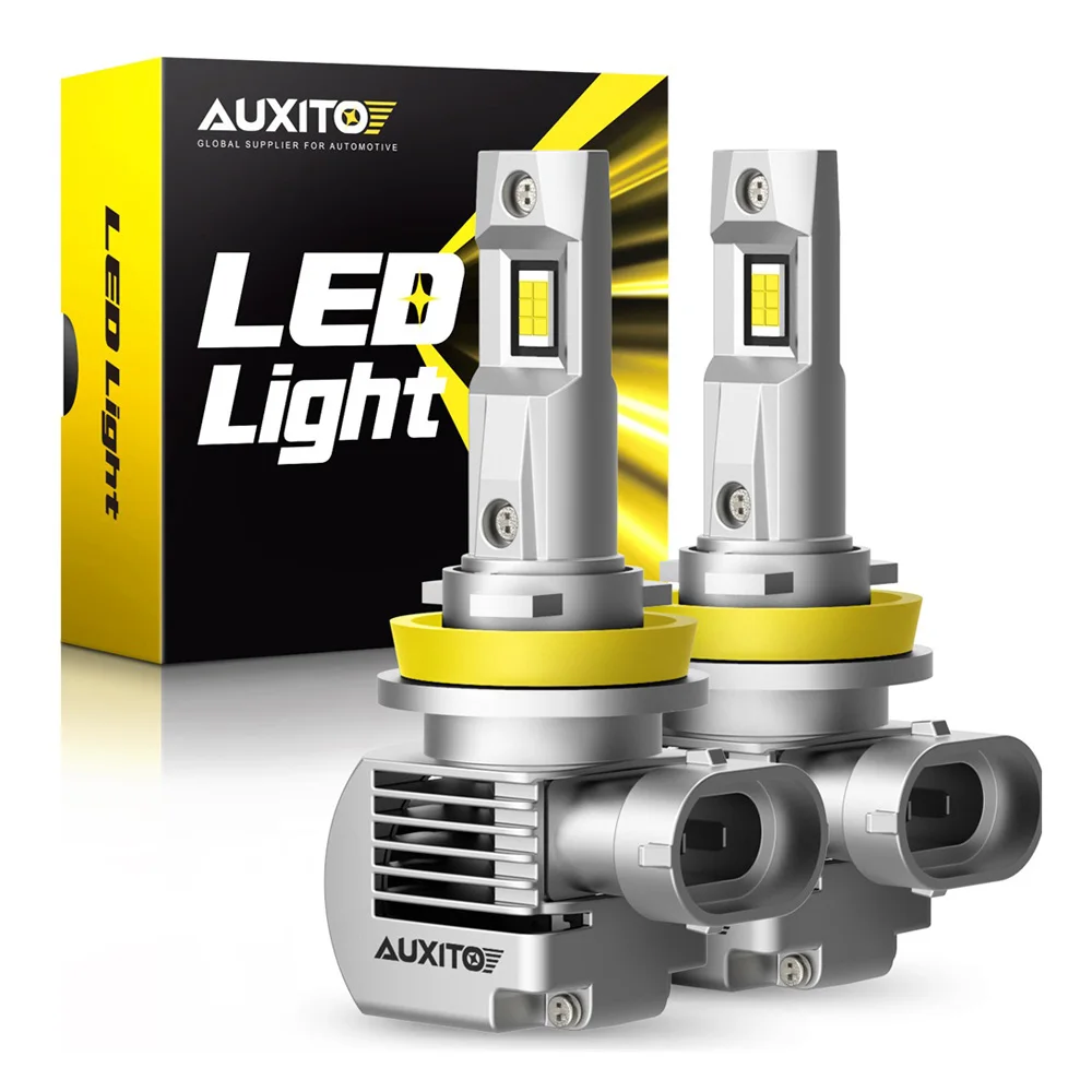 2Pcs AUXITO Q16 Canbus H8 H11 LED Light Bulbs 20000LM 100W High Power LED Car Headlight 9012 9006 HB4 HB3 H4 Hi Lo Beam CSP Chip