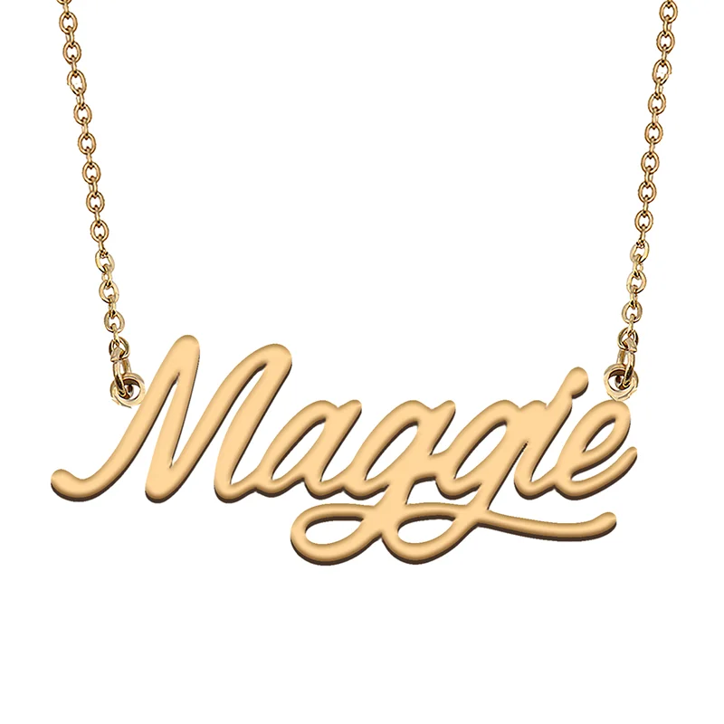 Maggie Custom Name Necklace Customized Pendant Choker Personalized Jewelry Gift for Women Girls Friend Christmas Present