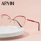 Женские оптические очки кошачий глаз, в металлической оправе, для близорукости, с защитой от сисветильник, 2022
