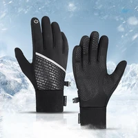 unisex winter warm cycling gloves full finger motorcycle gloves waterproof outdoor sports bike skiing camping riding touchscreen