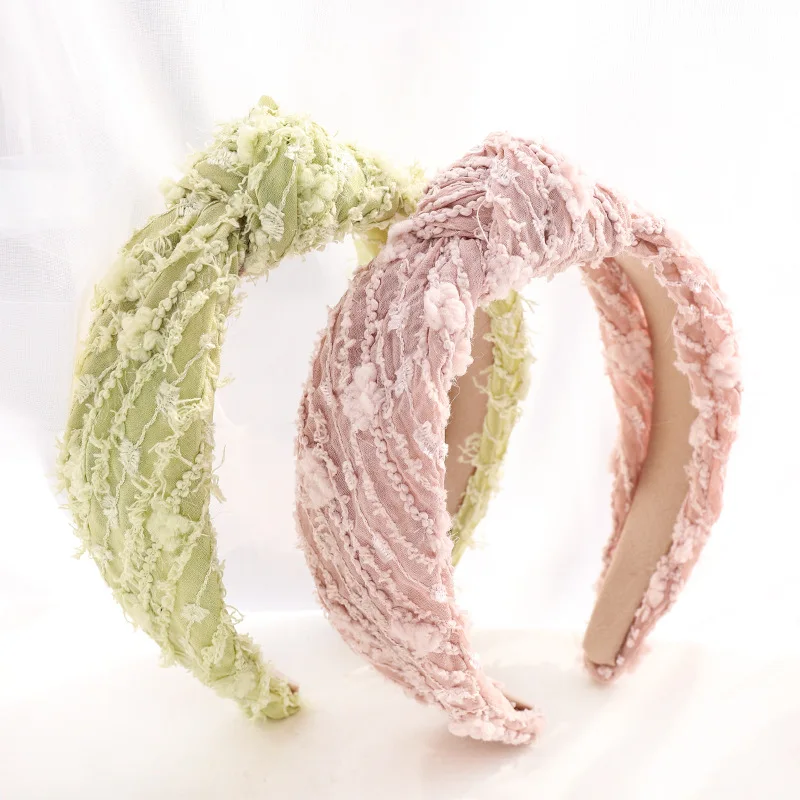 

Однотонная повязка для волос из пряжи для женщин, аксессуары для волос, Красивая повязка на голову для девушек, Корейская повязка на голову ...