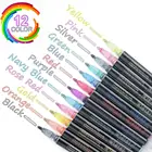 2021 металлические маркеры utline, 12 цветов, двусторонние краски, перманентные маркеры, маркеры для рисования, ручки для рисования