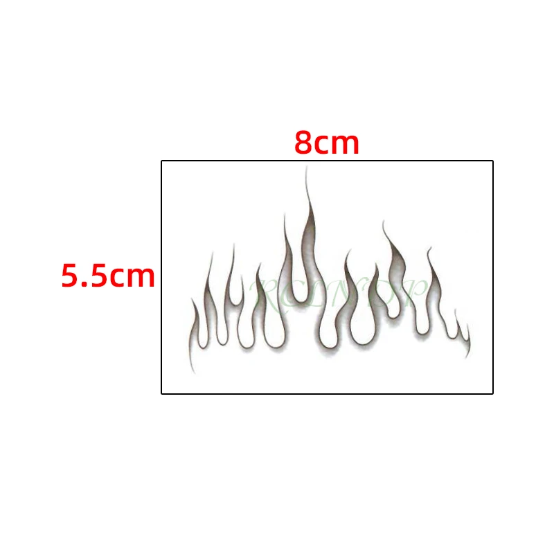 Водостойкая временная татуировка-наклейка с рисунком пламени Ele мужчин t огня