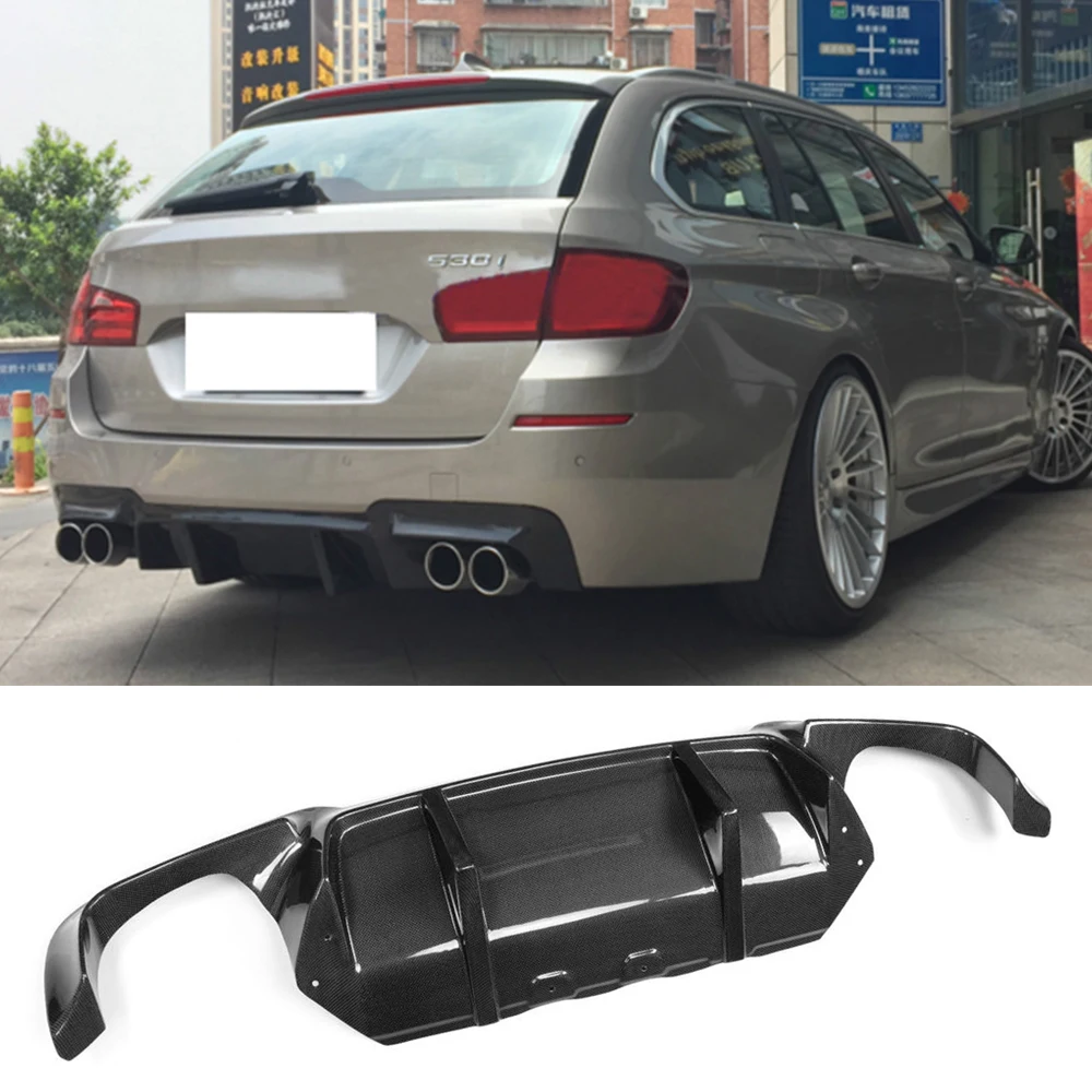 Углеродное волокно задний бампер диффузор для губ BMW 5 серии F10 M5 седан 2012 2017 FRP