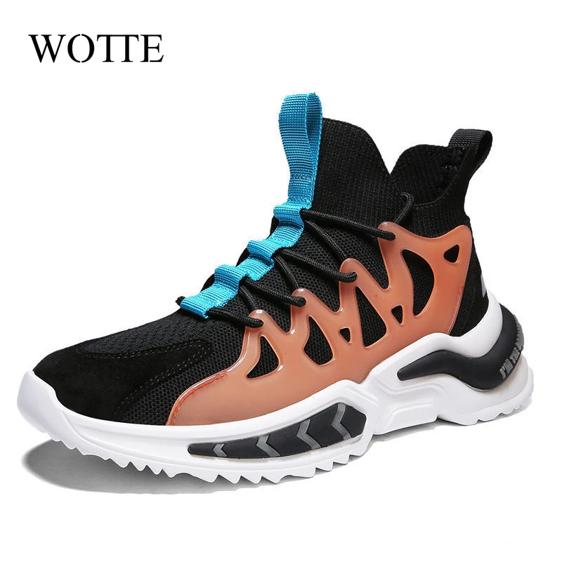 

2021 New Summer Fashion Men's Sneakers Breathable Casual Male Shoes Chunky Multicolor Sneakers Height Incresasing Man Footwear