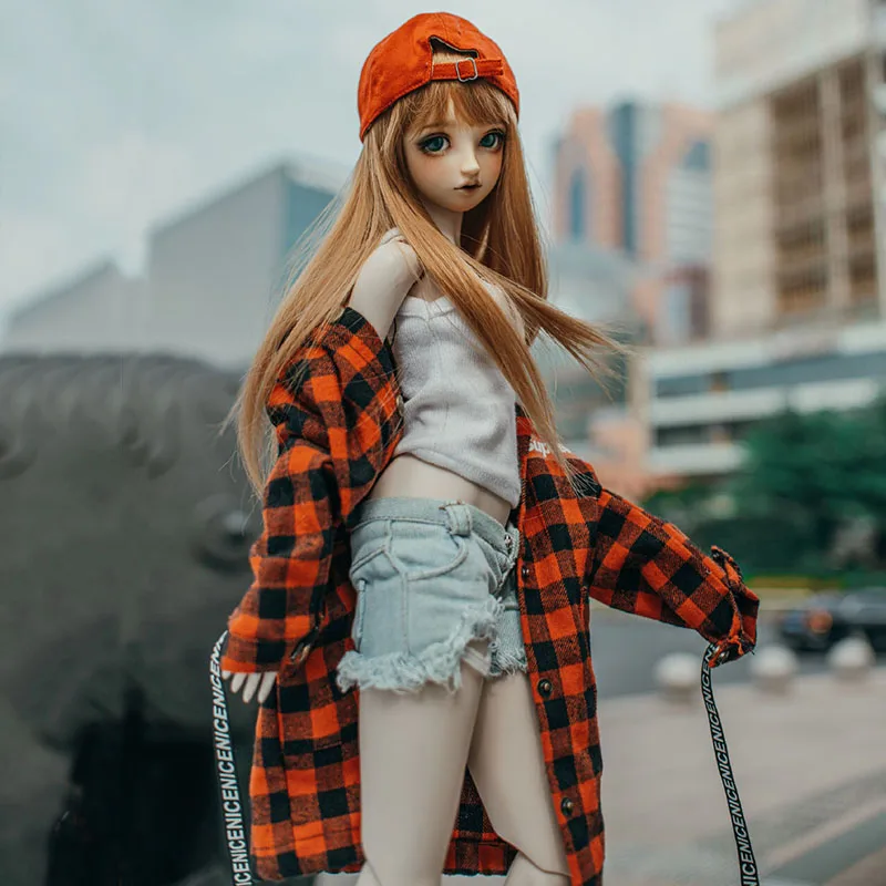 Одежда для кукол Bybrana BJD джинсовые шорты рваные брюки черные холщовые синие |