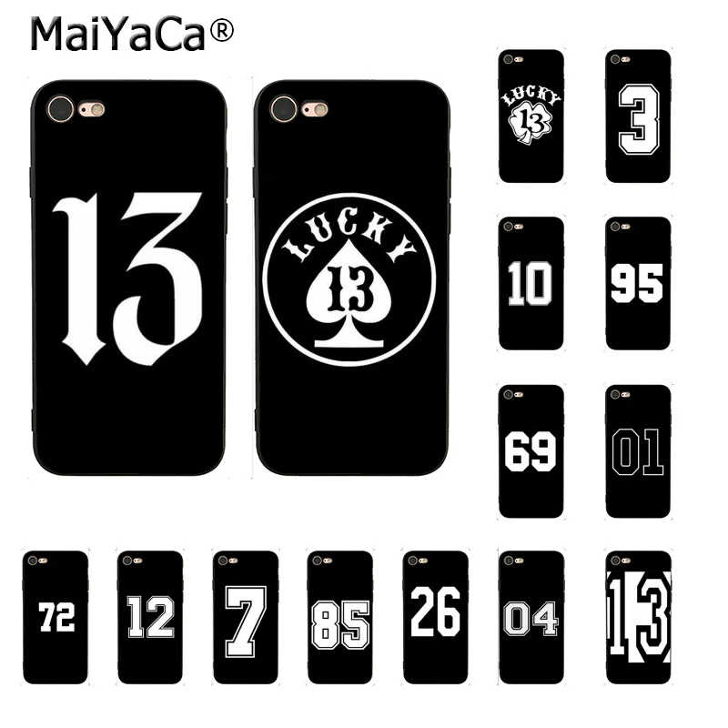 

Lucky number And letter Phone case For iphone 11 12 Pro 11Pro Max X XS MAX 6 6S 7 7plus 8 8Plus 5 5S XR
