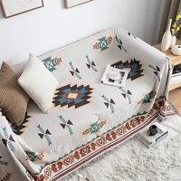 bohemian knitted throw blanket chair lounge bed plaid aztec tapestry bedspread outdoor beach sandy towel sofa cover blanket