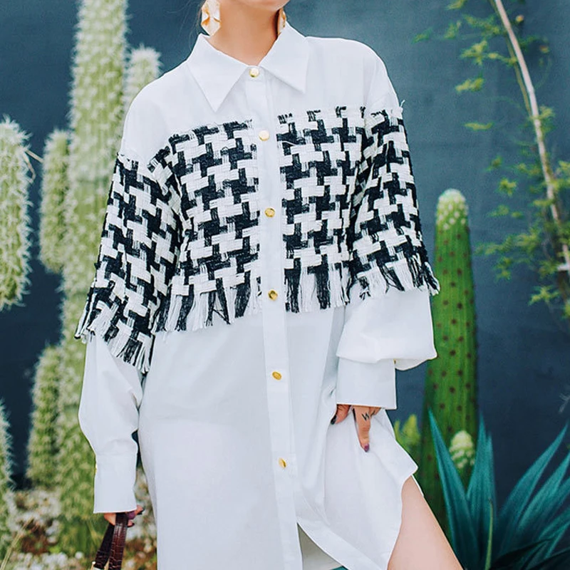 Женское трикотажное платье рубашка RealShe с длинными рукавами и отложным