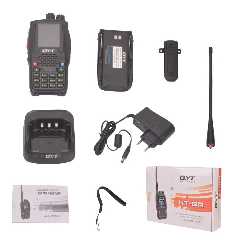 Четырехдиапазонный режим ожидания TX и RX Walkie talkie Scrambler QYT KT-8R портативный FM VOX цветной экран двухстороннее радио