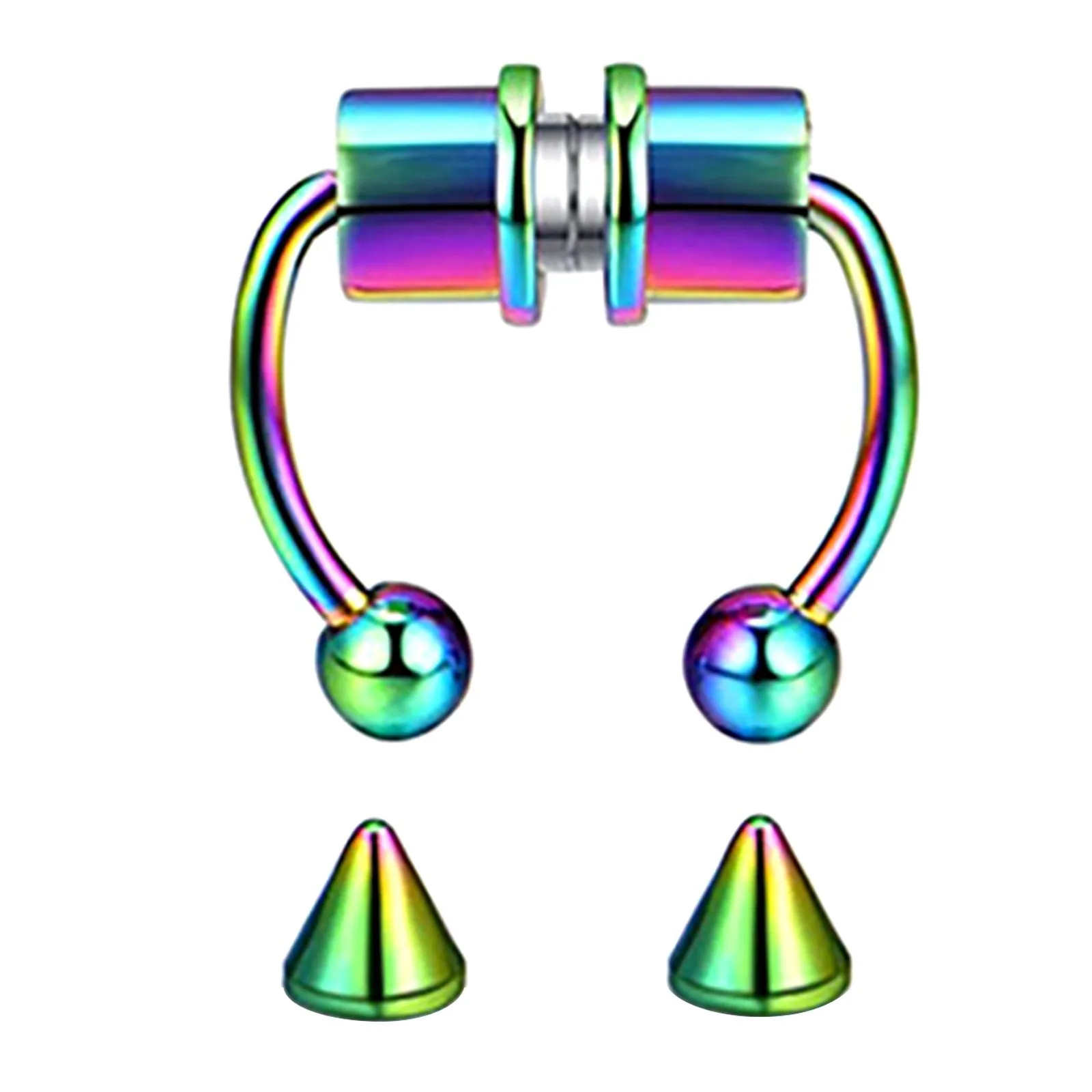 

Magnetic Magnet Septum Piercing Fake Nose Ring Alloy Nose Piercing Hoop Septum Ring Non Piercing Hoop Jewelry For Party Bar