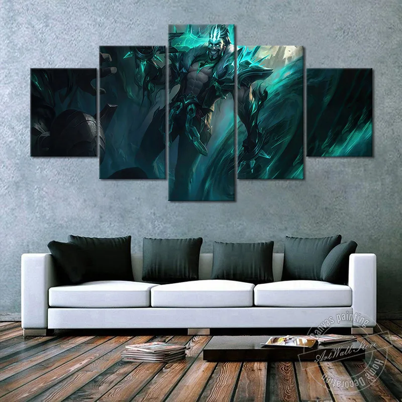 

The Broken Legion Draven HD Print Canvas Painting for Living Room Decor LOL Game Poster Canvas Art Wall Picture Birthday Gift