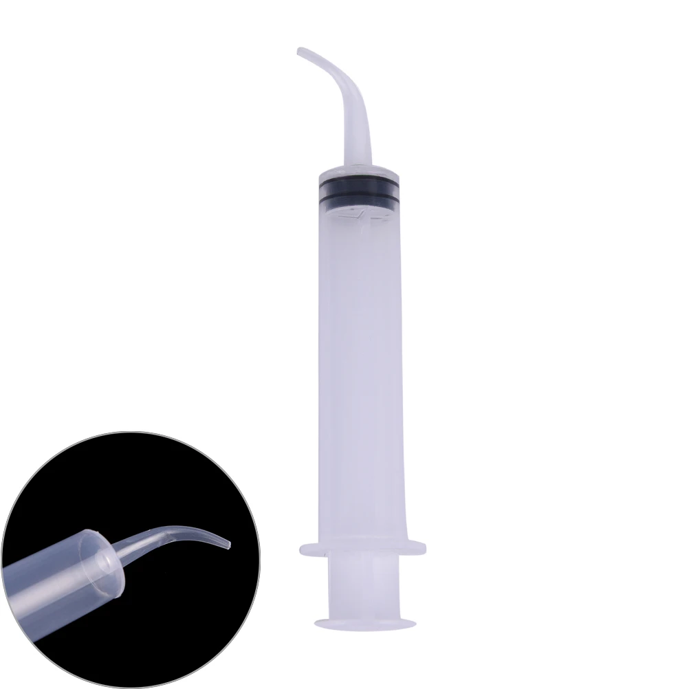 

Elbow Syringe Disposable Dental Irrigation Syringe With Curved Tip Dental Tooth Whitening Material Dental Instrument
