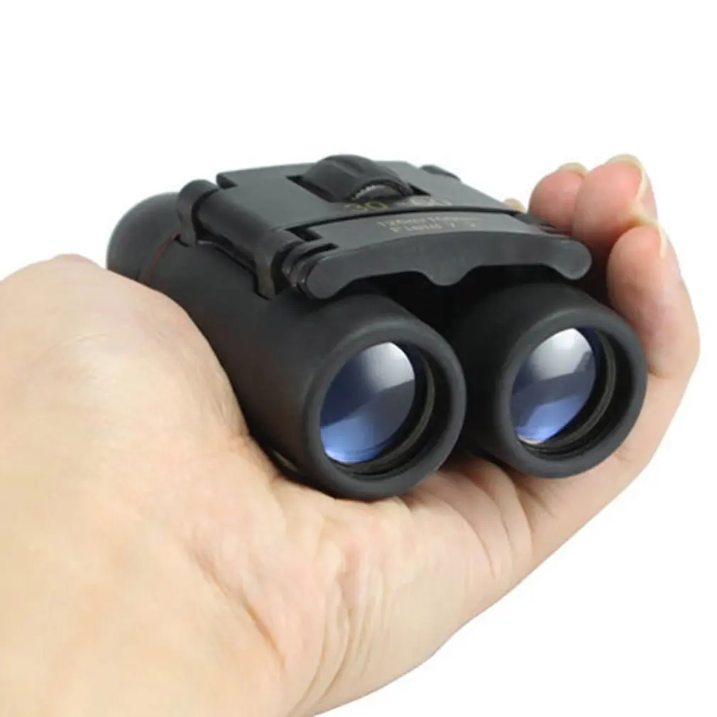 

30x60 Mini Zoom Outdoor Binoculars Folding Day And Night Vision Telescopes Portable Red Film Travel Spotting Optical Military