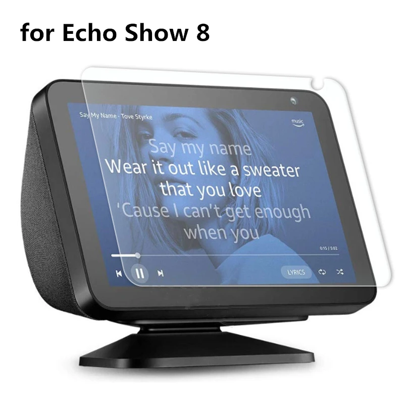 

1PCS Scratch Resistance Screen Protector For Amazon Echo Show 8 Strong Adhesive HD Tempered Glass Film Protective glass film