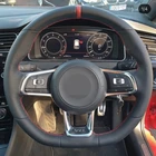 Искусственная кожа, черный цвет, сделай сам, для Volkswagen VW Golf 7 GTI Golf R MK7 VW Polo GTI Scirocco 2015 2016