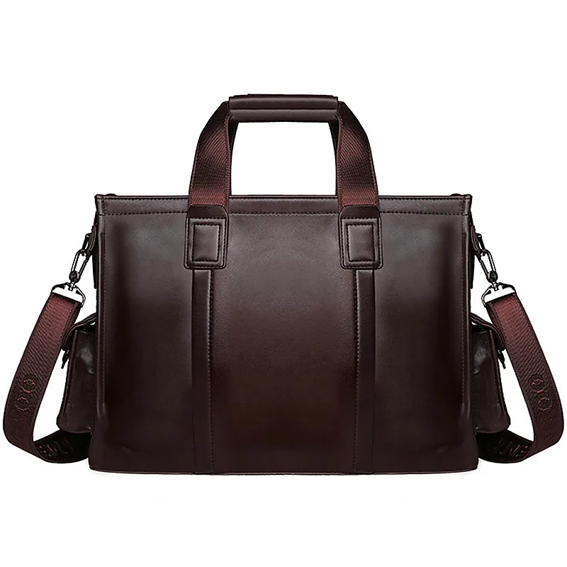 Портфель мужской из спилковой кожи модный саквояж на плечо роскошный чемоданчик