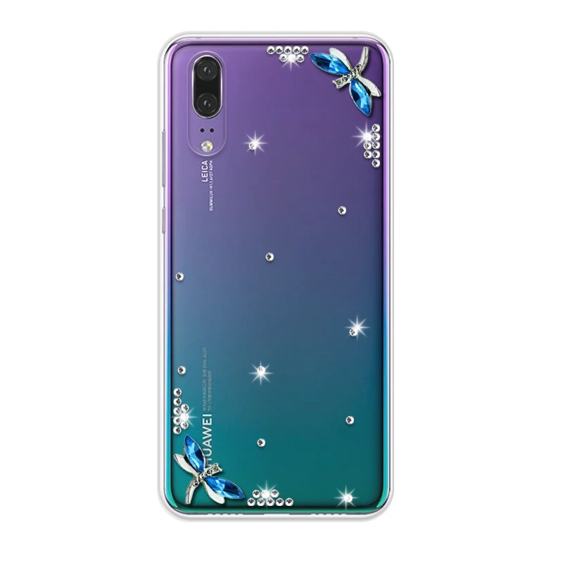 

Fashion Luxury Case for Huawei P20 Case Silicone Handmade Diamond Shiny Back Cover TPU Phone Case For Huawei P20 P 20 Cases