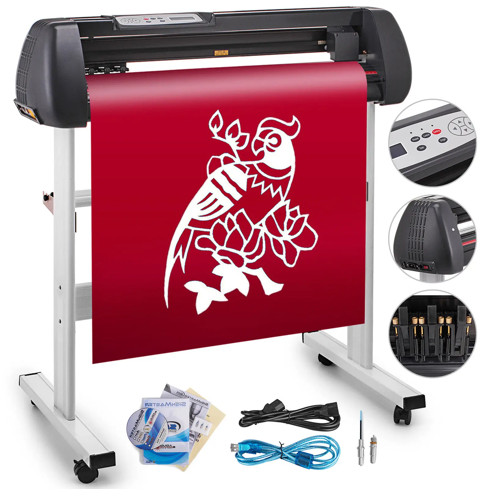 

6In1 Combo Digital Heat Press Transfer Sublimation Machine With 34Inch Cutting Plotter Free Software
